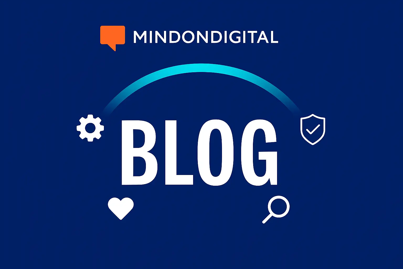 Blog – Digitale Selbstbestimmung & Tools 22 Beitragsbild für den MindOnDigital Blog mit Icons für Tools, Sicherheit, Empathie und digitale Selbstbestimmung auf tiefblauem Hintergrund.